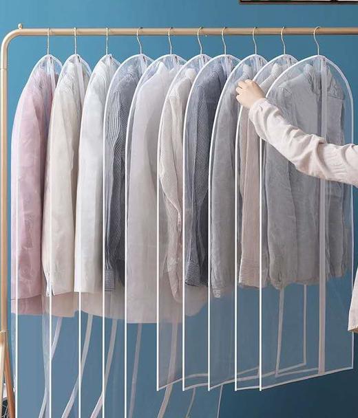 透明衣服防尘罩  挂衣袋衣物防尘套袋子挂式羽绒服家用衣柜大衣衣袋 商品图1