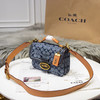 秋冬特价💰570 Coach蔻驰CHAMBRAY RILEY 22号顶部手柄手袋3630 午夜蓝色，面料手感细腻且轻盈透气。 商品缩略图1