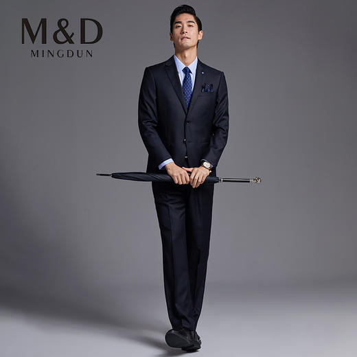 MD名盾商务男士修身正装西裤四季直筒百搭黑色长裤潮 商品图2