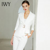 IWY/【厚款】七分袖白色西装长裤套装C304+P305 商品缩略图6