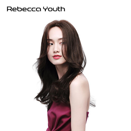 瑞贝卡假发女中分法式八字刘海披肩波浪长卷发全真人发全手织头套