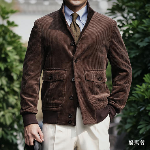 Sojitz Corduroy 灯芯绒棉质咖啡棕A1飞行员夹克 商品图0