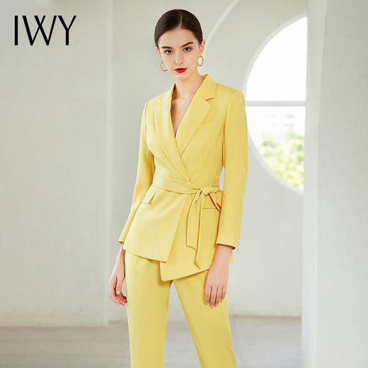 IWY/黄色长袖西装长裤套装CP9112 商品图2