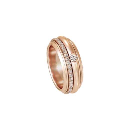 宽版单圈满钻加单颗钻possession时来运转戒指每个尺寸80