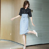 WZNH-HJY2096修身舒适牛仔拼接连衣裙 商品缩略图3