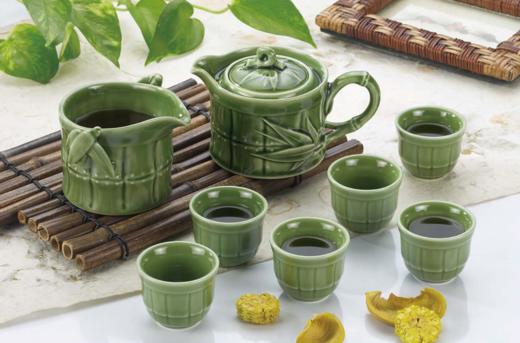 新竹节茶具组1壶6杯1茶海  壶180ml / 杯30ml / 茶海180ml 商品图0