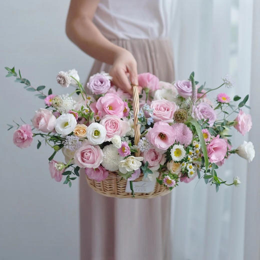 生日鲜花玫瑰花篮【悠氧】礼花送女生朋友爱人闺蜜领导长辈探望花店鲜花送货上门 商品图0