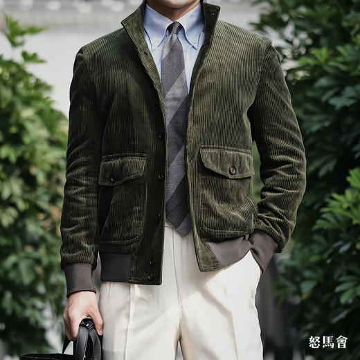 Sojitz Corduroy 灯芯绒棉质橄榄绿A1飞行员夹克 商品图0