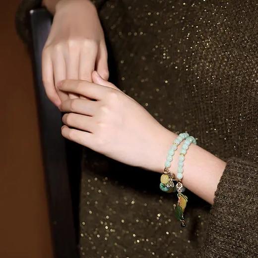 CWSS新款S925纯银翡翠蜜蜡碧玉个性蝴蝶叶子手链Y 商品图3