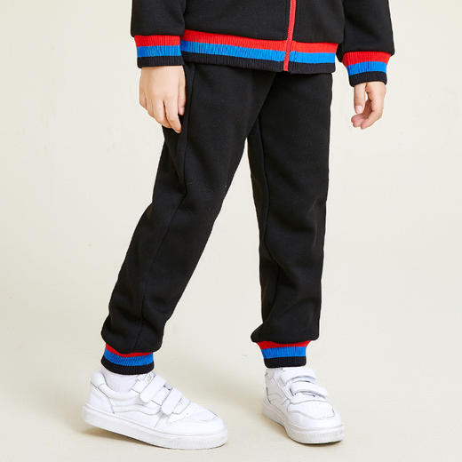 METTE童装男童加绒保暖裤2020秋冬新品中大童时尚撞色针织休闲裤 商品图2
