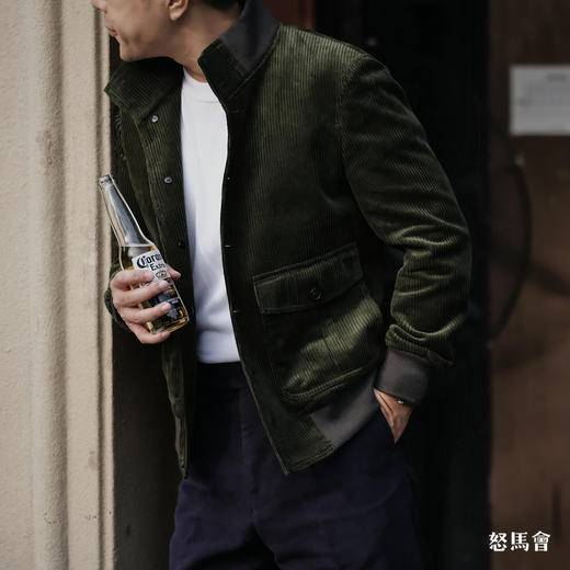 Sojitz Corduroy 灯芯绒棉质橄榄绿A1飞行员夹克 商品图2