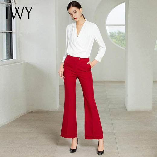 IWY/白色长袖衬衫雪纺打底衫B8317 商品图3