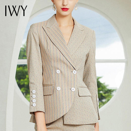 IWY/卡其色长袖西装长裤套装CP8350 商品图4