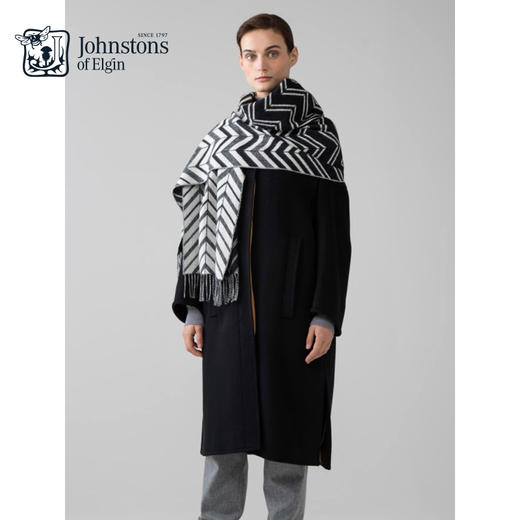 180x50cm 箭簇纹双面宽幅混纺围巾 商品图2