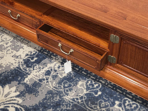 红桥红  家具严选  缅甸花梨（大果紫檀）  【238 两柜两抽屉 踩珠电视柜】 商品图7