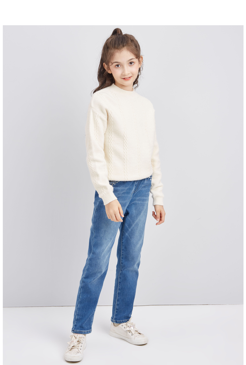 笛莎童装女童冬季小女孩牛仔裤