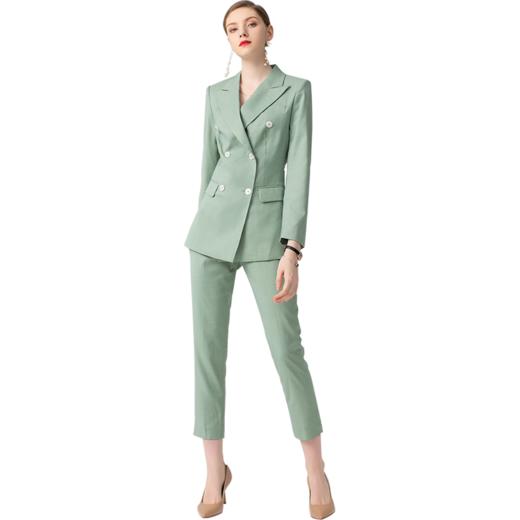 IWY/绿色长袖西装长裤套装CP10325 商品图3