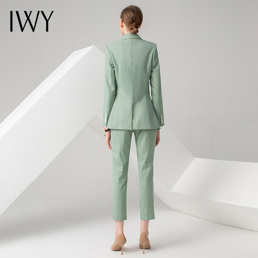 IWY/绿色长袖西装长裤套装CP10325 商品图2