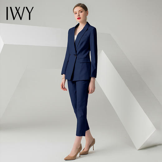 IWY/藏青色长袖西装长裤套装CP10316 商品图3