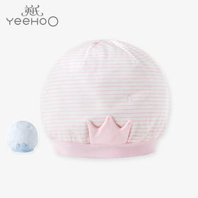 英氏婴儿圆帽男女宝宝针织条纹休闲帽子10094020 10094009