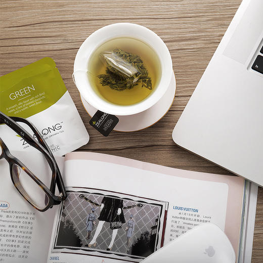 ZEALONG杰境 时尚系列原叶有机袋泡茶 绿茶 2.5g*12袋/盒 商品图5