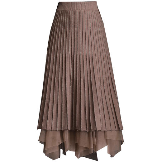 上海旗袍厂MYX-NW-858新款百搭大摆裙女中长款高腰格纹伞裙半身裙两面穿 商品图4