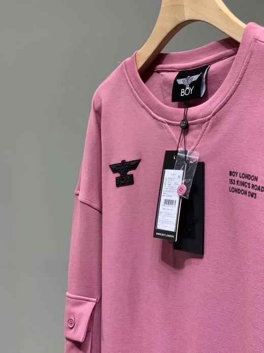 点此购买 boy男女潮牌粉色休闲口袋卫衣 十一160713