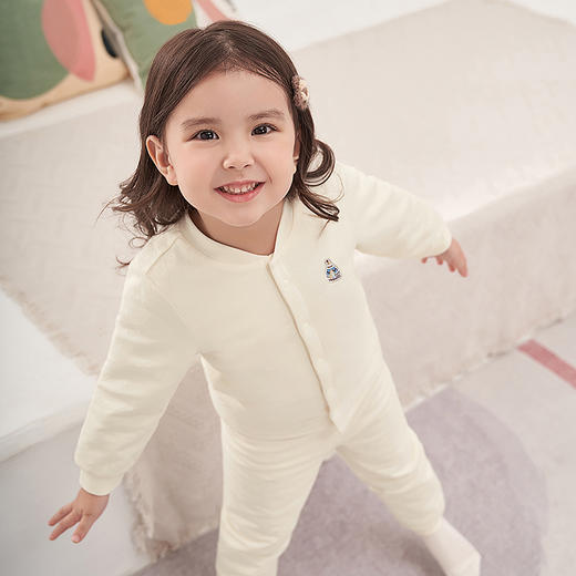 英氏儿童套装宝宝提花夹棉上衣裤子YLNHJ30002A01 2020新款秋装 商品图1