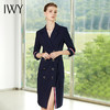 IWY/藏青色七分长袖西装连衣裙Q10392 商品缩略图0