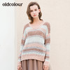 oldcolour冬季新品商场同款条纹针织衫女L41052158 商品缩略图0