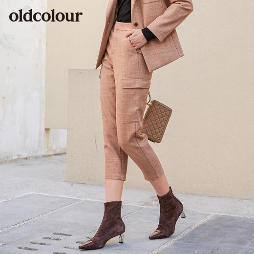 oldcolour商场同款冬季新品西装九分休闲裤女L41073152 商品图0