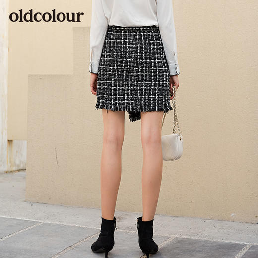 oldcolour冬季新品格子短款半裙女L41061186 商品图1