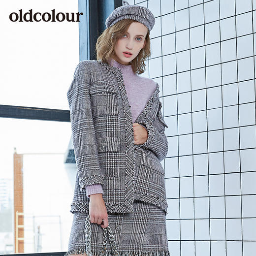 oldcolour冬季新品商场同款短外套女L42042243 商品图0