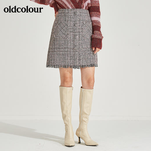 oldcolour冬季新品商场同款梭织半身裙L42061221 商品图3
