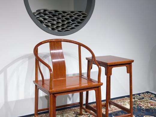 红桥红  家具严选  缅甸花梨（大果紫檀）  【垂手 刀牙圈椅 三件套】 商品图6