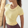 《特惠无缝短袖 不退换》哈瓦塔无缝运动瑜伽服短袖1.0显瘦上衣速干健身房跑步专业春夏薄款（不带胸垫） 商品缩略图6