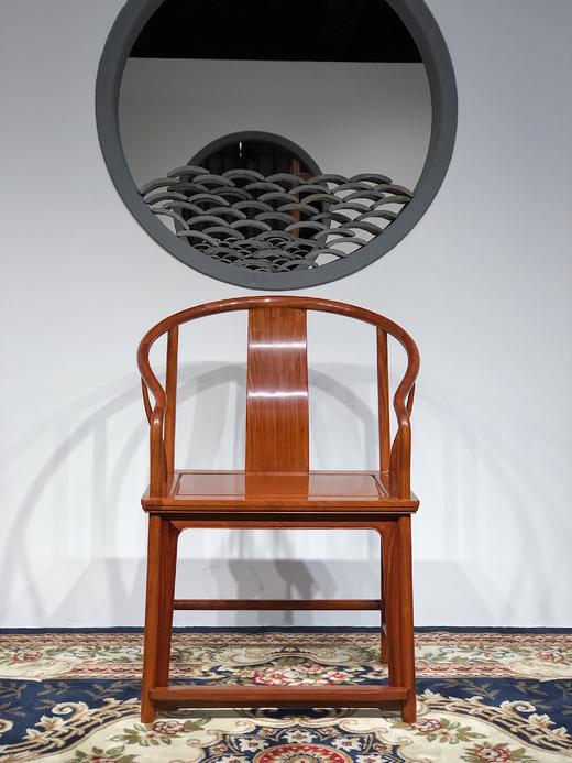 红桥红  家具严选  缅甸花梨（大果紫檀）  【垂手 刀牙圈椅 三件套】 商品图7