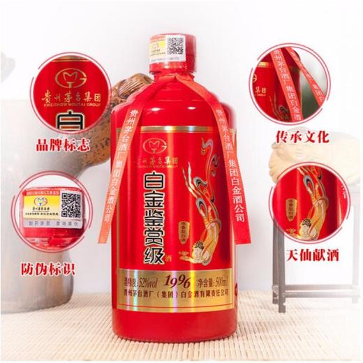 贵州茅台白金鉴赏级1996浓香型红瓶52度500ml/1瓶/6瓶整箱 商品图2