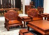 红桥红  家具严选  缅甸花梨（大果紫檀）  【直背 凤凰牡丹弧腿沙发 十三件套】 商品缩略图1