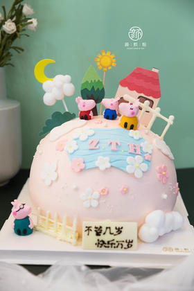 球形蛋糕-佩奇一家（请备注名字缩写）