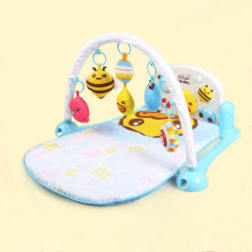 B.Duck小黄鸭脚踏钢琴健身架婴儿玩具0-1岁宝宝游戏毯周岁礼物 商品图3
