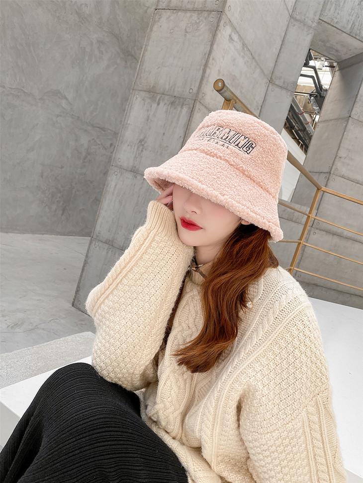 jnfsm1068新款潮流时尚气质百搭羊羔绒渔夫帽