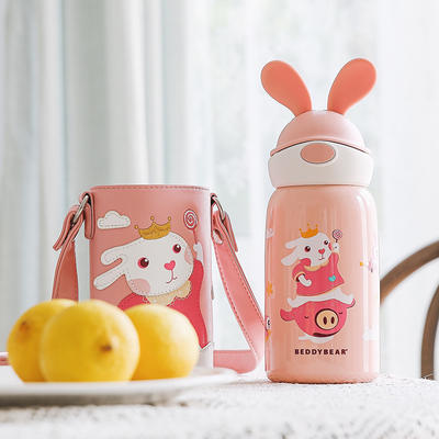 韩国杯具熊 限量款兔飞飞/熊游游/大脸鹿 吸管保温杯 600ml 商品图1