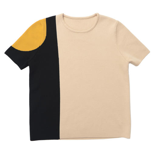 【马赛克清晨】AtelierMissLu趣味设计圆方马赛克拼色绵羊毛上衣 商品图4