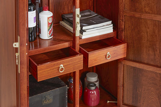 红桥红  家具严选  缅甸花梨（大果紫檀）  【125 明式素面 小圆角柜】 商品图3