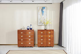 红桥红  家具严选  缅甸花梨（大果紫檀）  【106 明式素面 五斗柜】