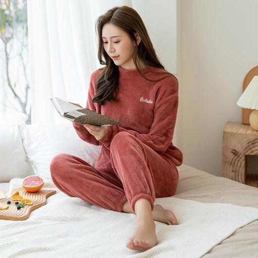 秋冬加绒加厚可爱法兰绒暖暖家居服套装 ZQ3028-208 商品图4