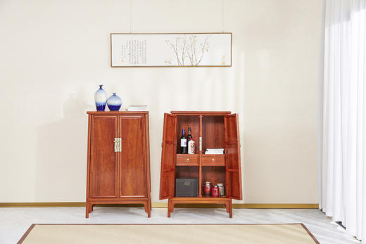 红桥红  家具严选  缅甸花梨（大果紫檀）  【125 明式素面 小圆角柜】 商品图1