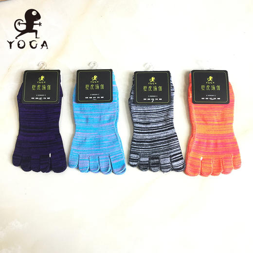 壁虎瑜伽《2501WZ316瑜伽袜》专业防滑瑜伽袜普拉提吸汗透气抓地五指袜 商品图2