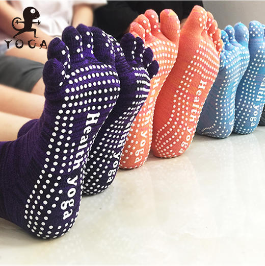 壁虎瑜伽《2501WZ316瑜伽袜》专业防滑瑜伽袜普拉提吸汗透气抓地五指袜 商品图1